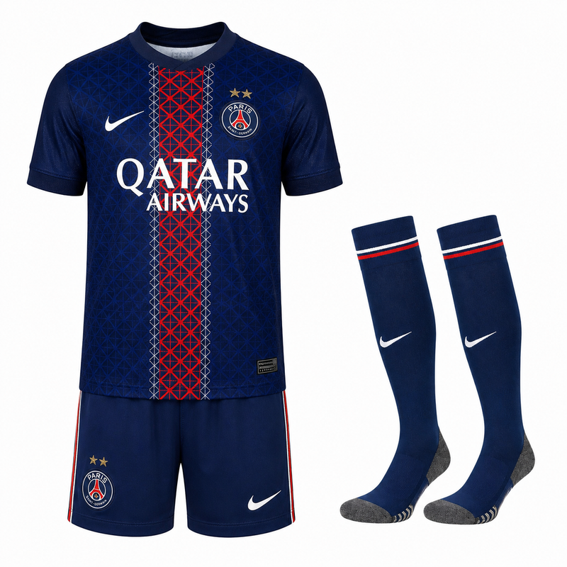 KITS ENFANT/JUNIOR DOMICILE PARIS SG 2025-26 AVEC LES DEUX ÉTOILES ⭐️⭐️